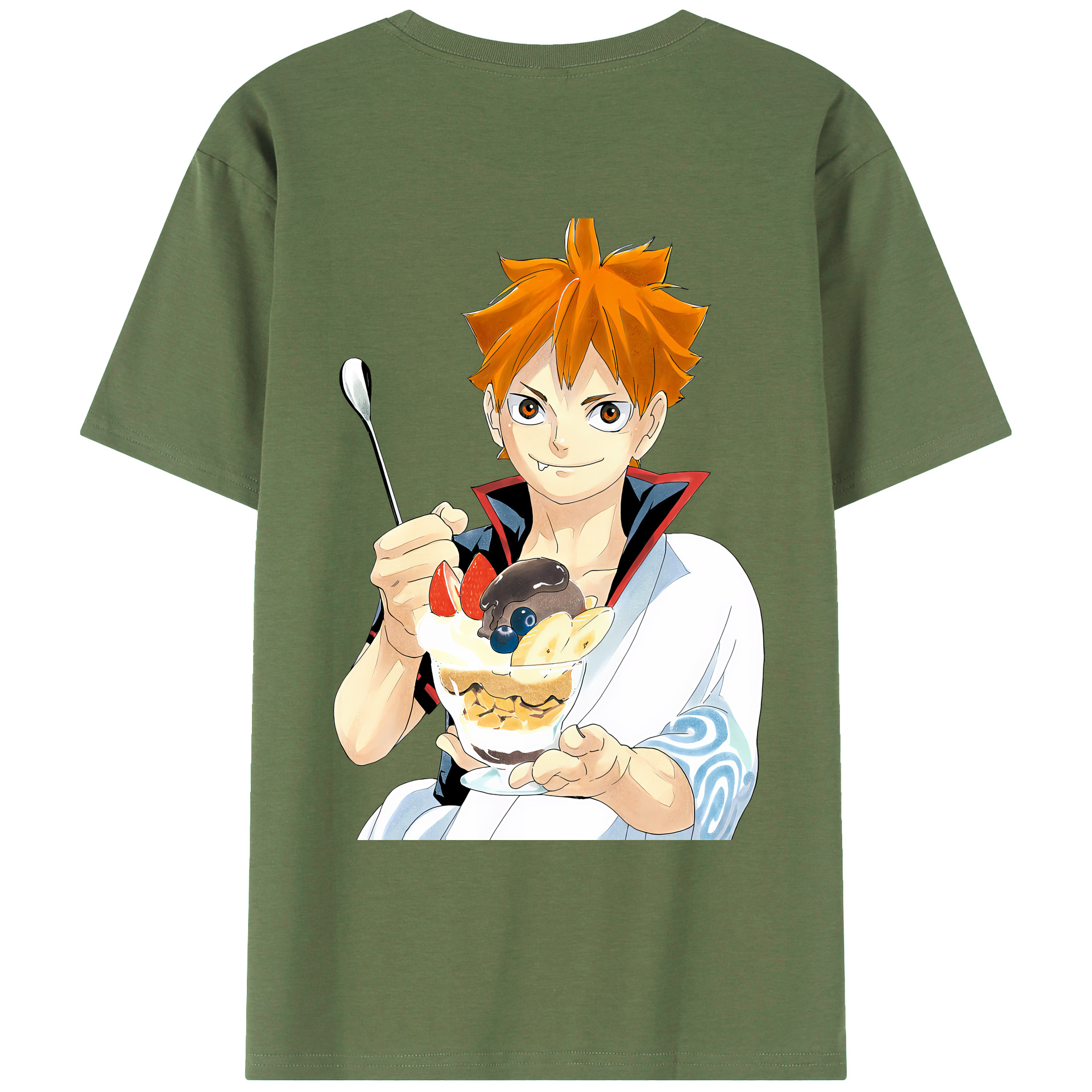 （画像用） ハイキュー!! Haikyu!! 綿100％ メンズ半袖Tシャツ（バックプリント） 通気性